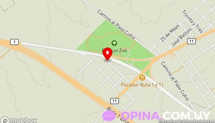 mapa de Páez Inmobiliarios Agencia inmobiliaria en Ecilda Paullier