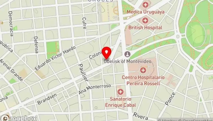 mapa de Panaderia continental Panadería en Montevideo