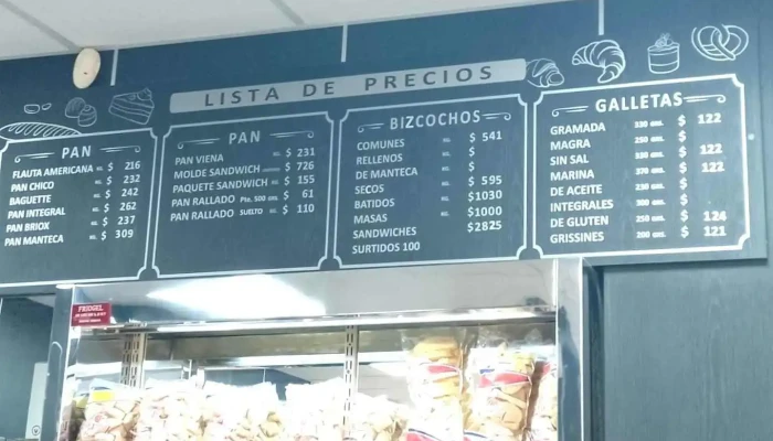 Panaderia Costa Dorada Menu