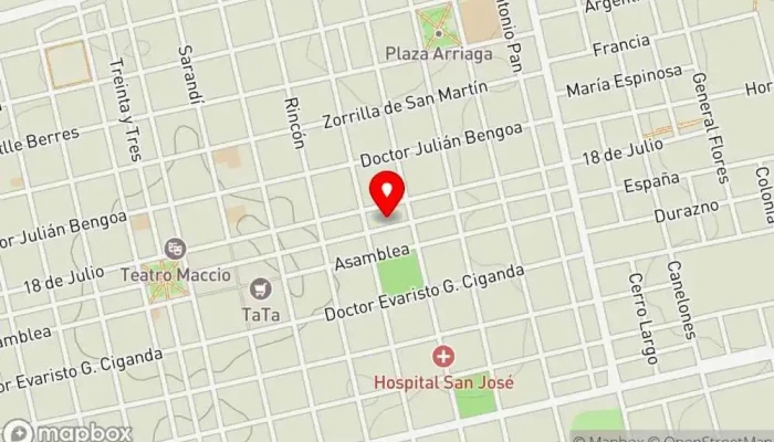 mapa de Panadería Delicias Panadería en San José de Mayo