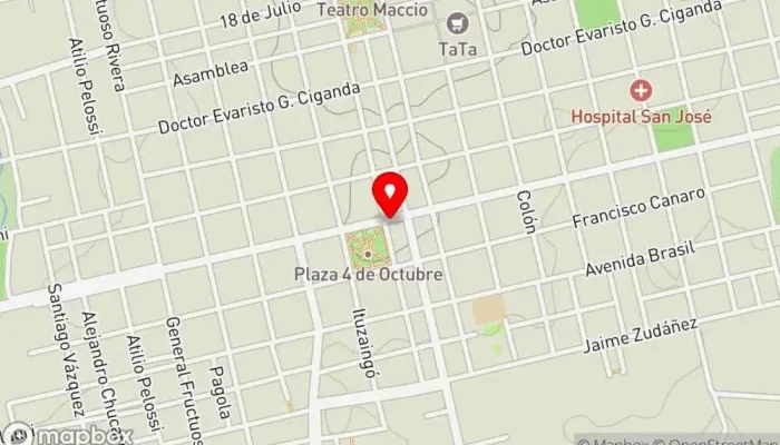 mapa de Panaderia Don Francisco Cafetería en San José de Mayo