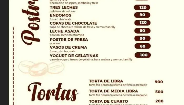 Panaderia El Cafetal Menu - Montevideo