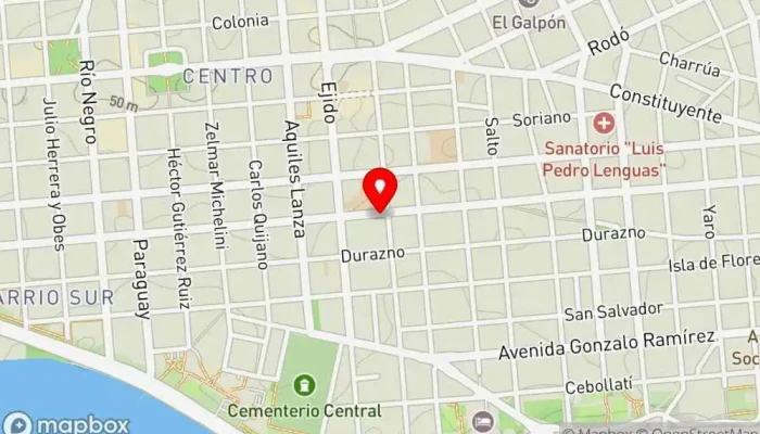 mapa de Panadería Inglesa Panadería en Montevideo