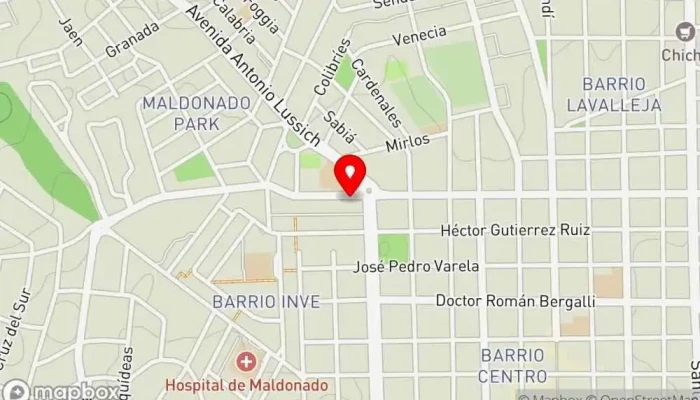 mapa de Panaderia La Más Sabrosa Cafetería en Maldonado