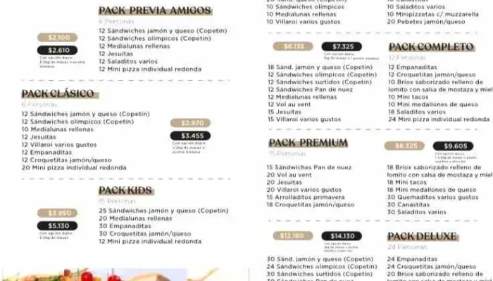 Panaderia La Vienesa Menu