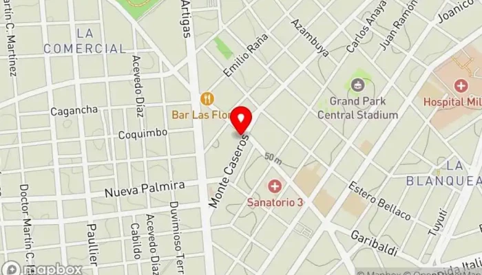 mapa de Panadería las rosas Panadería, Pastelería francesa en Montevideo