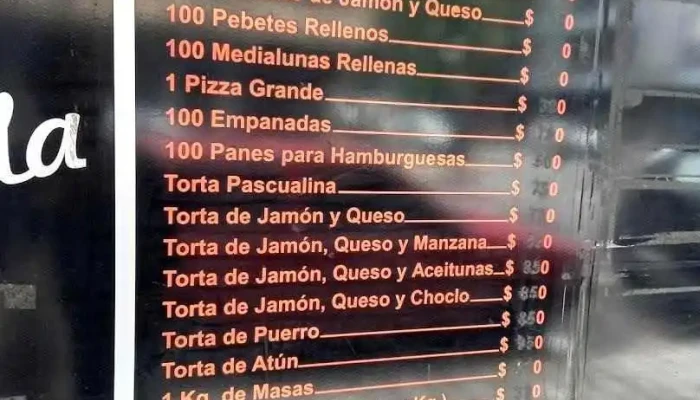 Panaderia Marbella Menu