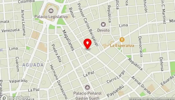 mapa de Panadería Nuevo Hispano Panadería en Montevideo