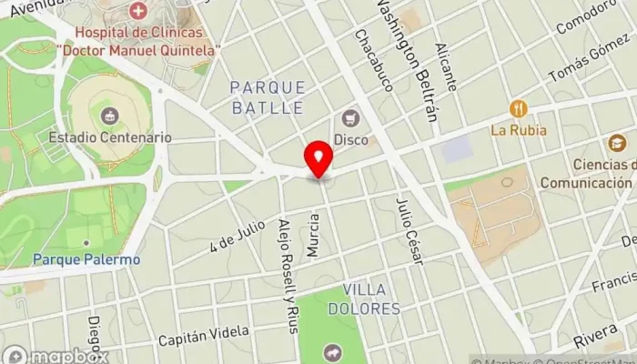 mapa de Panadería Pan y Pico Panadería en Montevideo