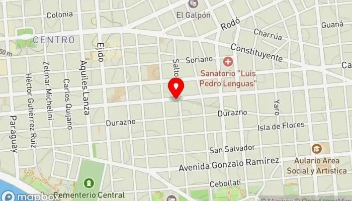 mapa de Panaderia PatyFlop Panadería en Montevideo