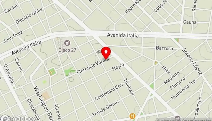 mapa de Panadería Primero de octubre Panadería en Montevideo