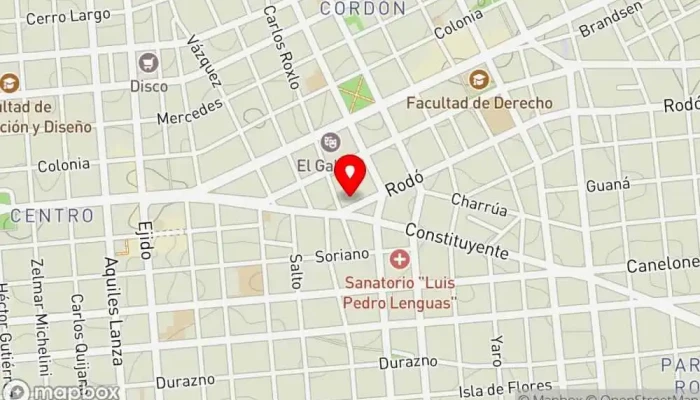 mapa de Panadería Rodó Panadería en Montevideo