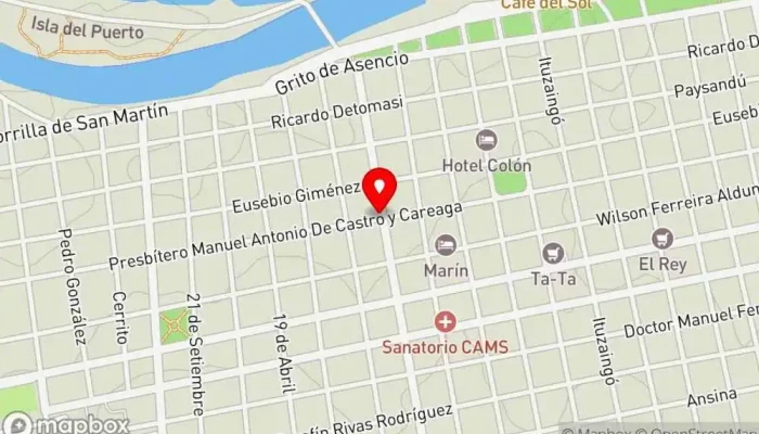 mapa de Panadería San Antonio Panadería en Mercedes