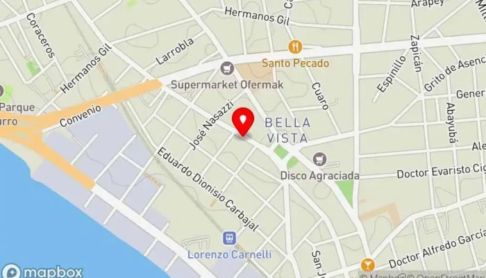 mapa de Panadería y Confitería El Piñón Panadería en Montevideo