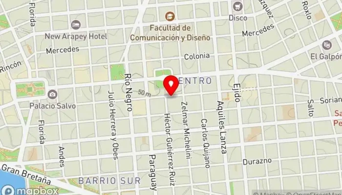 mapa de Panaderia Y Confiteria Onda Panadería en Montevideo