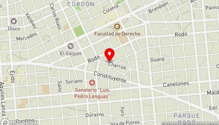 mapa de Panadería y Confitería Palacio Panadería en Montevideo