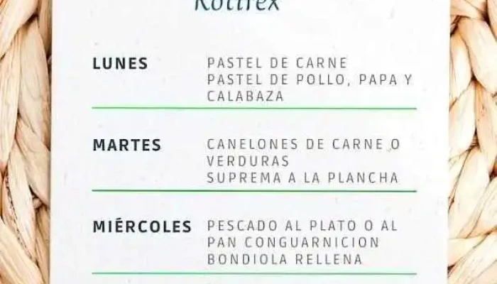 Panaderia Y Rosticeria Rotirex Menu - Panadería