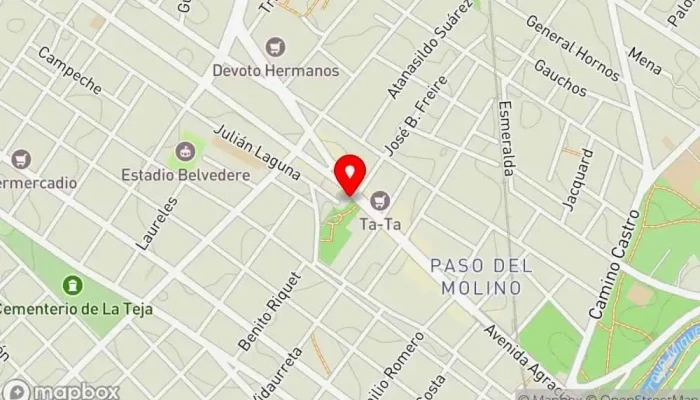 mapa de Panaderia y Rotiseria Mamma Mia Panadería en Montevideo