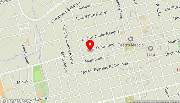 mapa de Pandora Burgers Hamburguesería en San José de Mayo