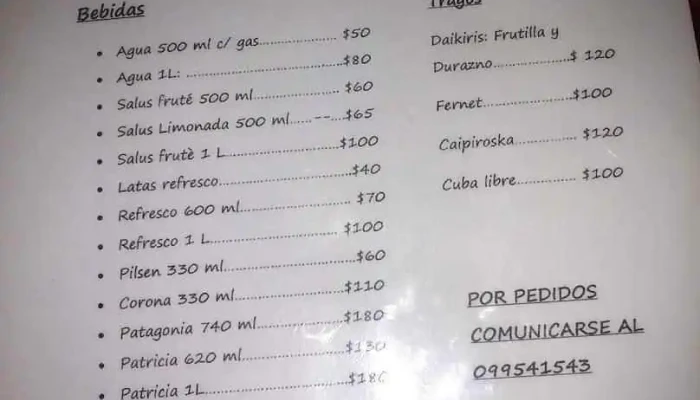 Panoramicoresto Menu