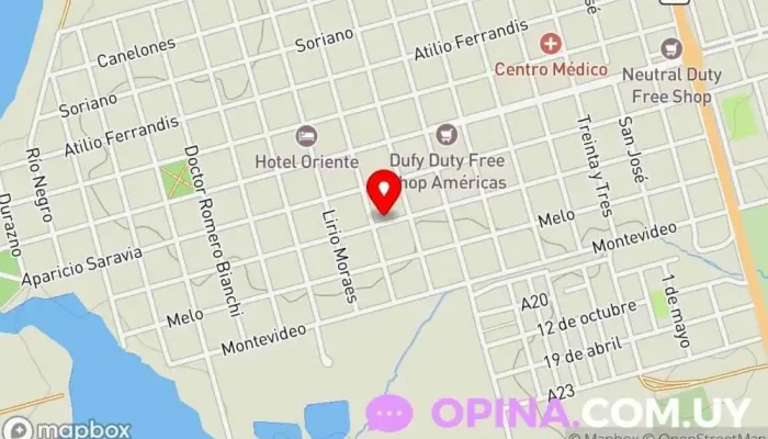 mapa de Papa Complejo de apartamentos en Bella Unión