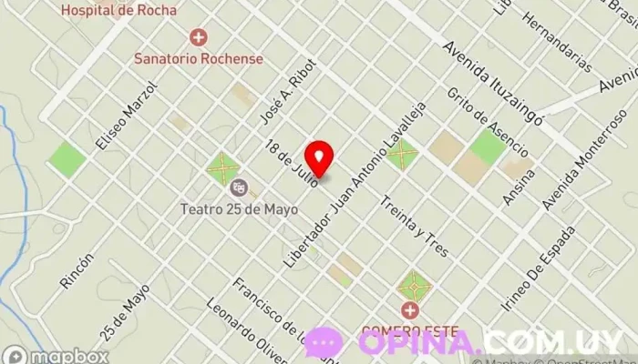 mapa de Papeleria Azul Papelería en Rocha