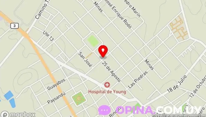 mapa de Papeleria Clips Tienda de artesanías, Papelería en Young