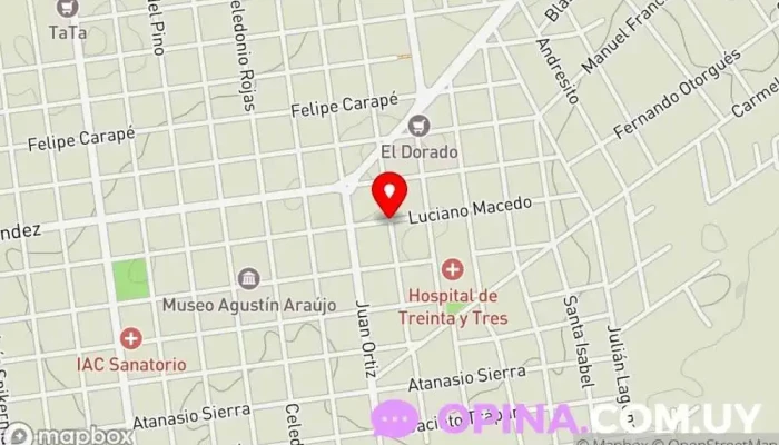 mapa de Papelería El Maestro Papelería en Treinta y Tres