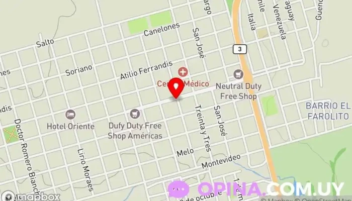 mapa de Papelería Emiliano Papelería en Bella Unión