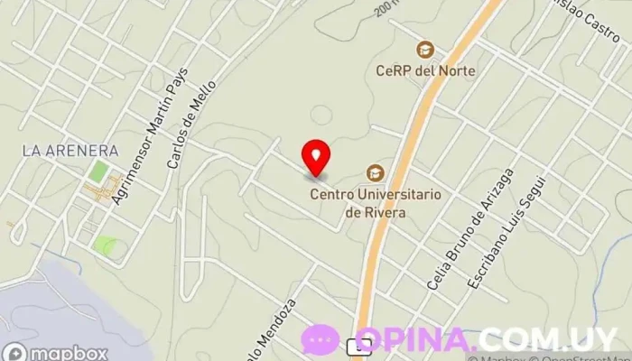mapa de Papeleria gurises Comercio, Tienda de artesanías, Papelería en Rivera