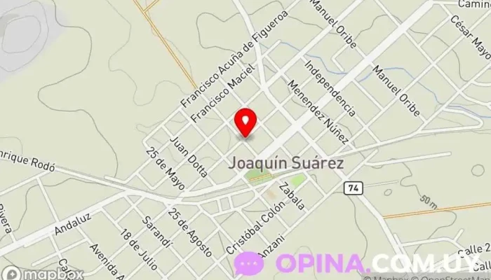 mapa de PAPELERIA & JUGUETERIA DEL.BOSQUE Papelería en Joaquín Suárez