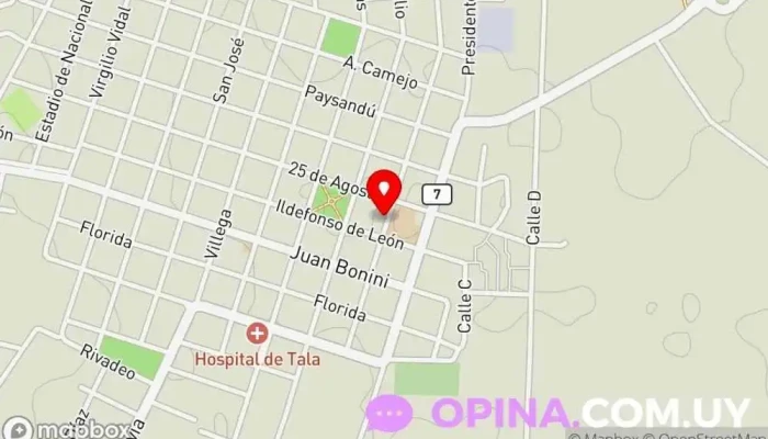 mapa de Papelería La Lampara Papelería en Tala