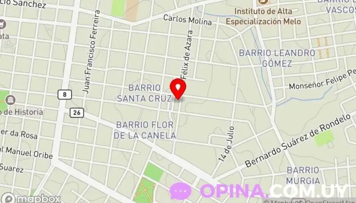 mapa de Papeleria Meridiana Escuela en Melo