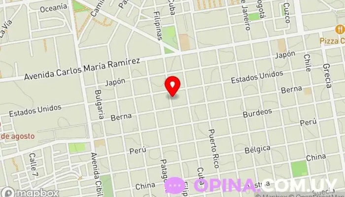 mapa de PAPELERIA NINA Papelería, Tienda de regalos en Montevideo