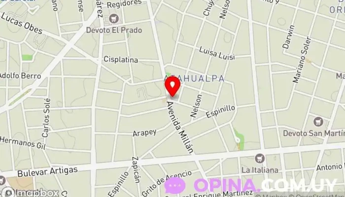 mapa de Papelería Papier Papelería en Montevideo