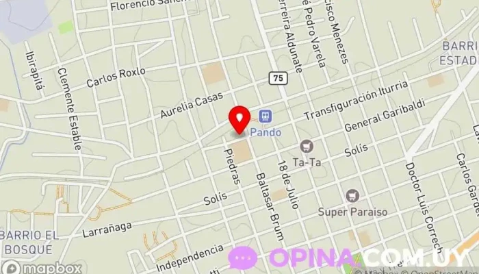 mapa de Papelería Terracota Papelería en Pando