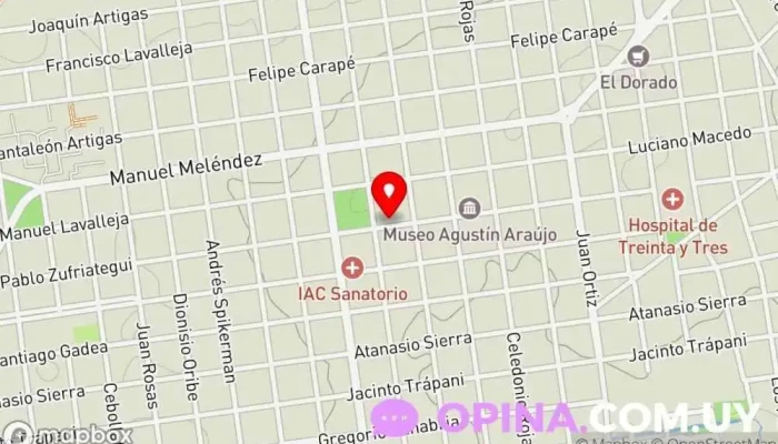 mapa de Papelería y Librería TERKO Papelería en Treinta y Tres