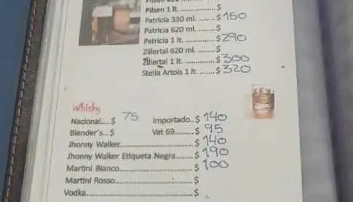 Papiros:  Menu