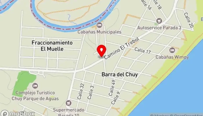 mapa de Parada 1  en Barra del Chuy