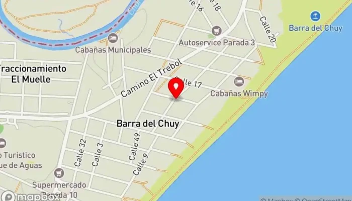 mapa de Parada 6  en Barra del Chuy