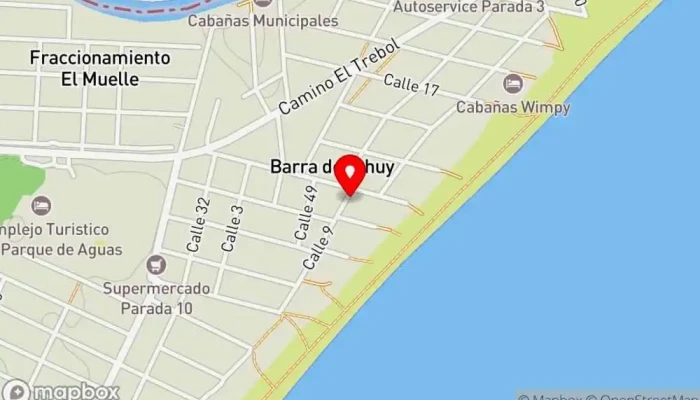 mapa de Parada 7  en Barra del Chuy