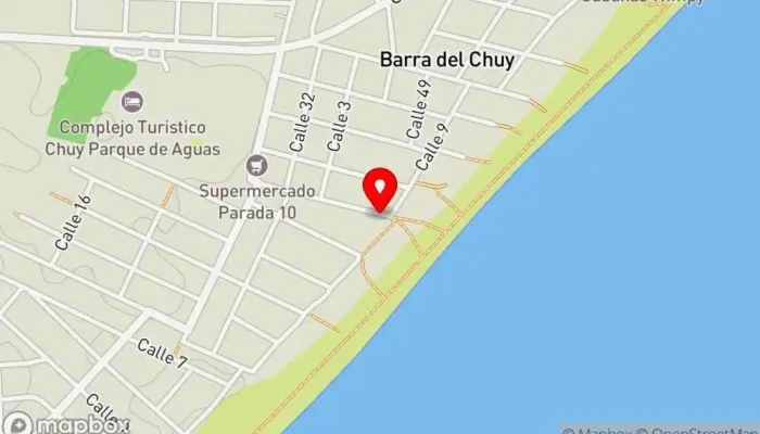 mapa de Parada 9  en Barra del Chuy