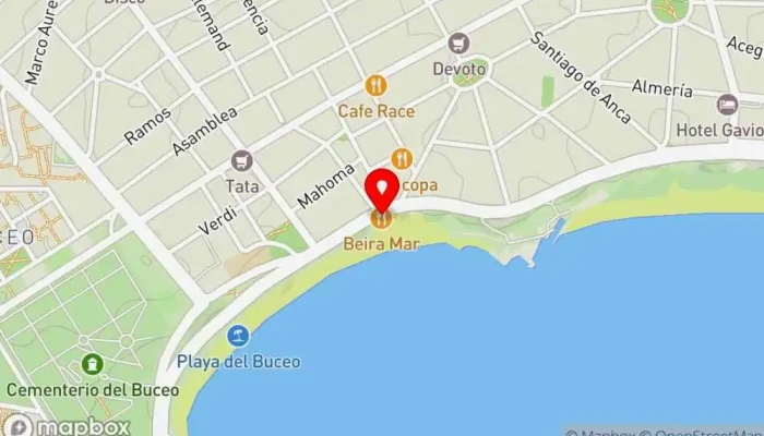 mapa de Parador Beira Mar Restaurante de comida rápida en Montevideo