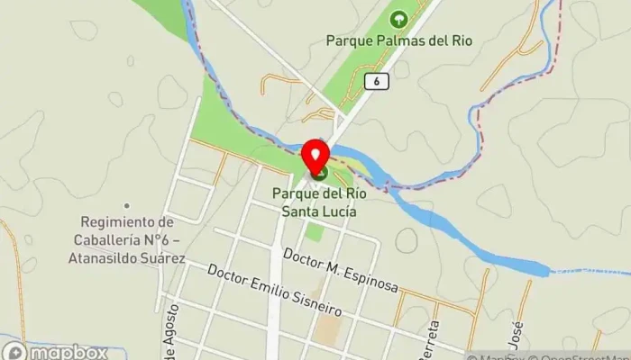 mapa de Parador Río Santa Lucía. SAN RAMÓN Restaurante en San Ramón