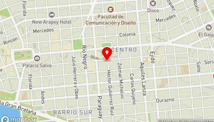 mapa de Parchita Restaurante venezolano en Montevideo