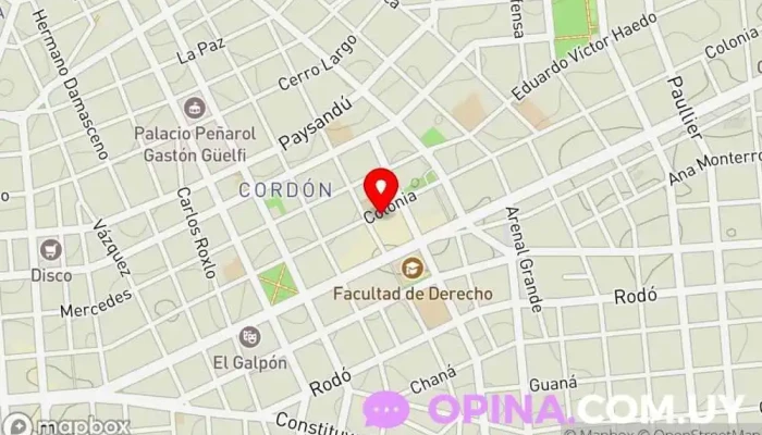 mapa de Parisson Libros Librería en Montevideo