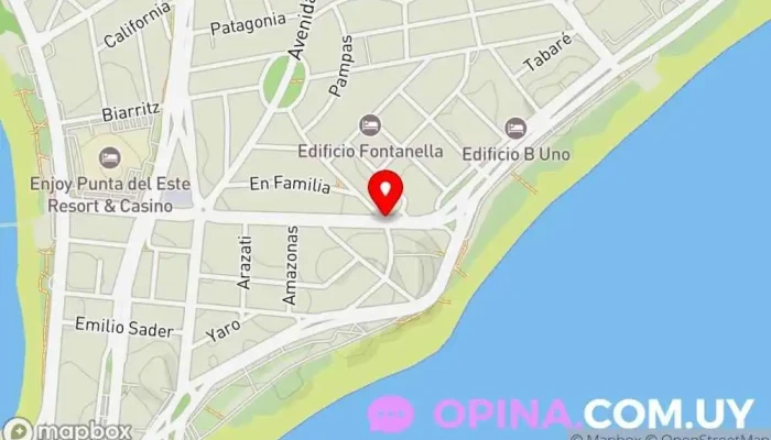 mapa de Parolin Propiedades Agencia inmobiliaria en Punta del Este