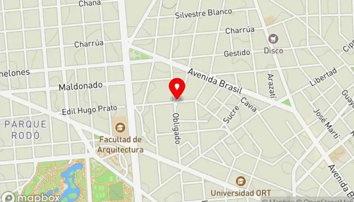 mapa de Parrillada El Rebenque Restaurante en Montevideo