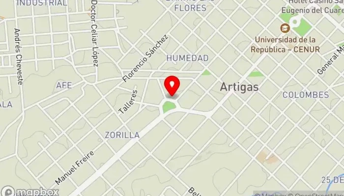 mapa de Parrillada Zorrilla Restaurante en Artigas