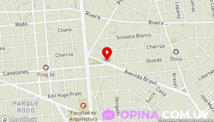 mapa de Paseo Varela Papelería, Librería, Tienda de cubertería, Tienda de regalos, Juguetería en Montevideo